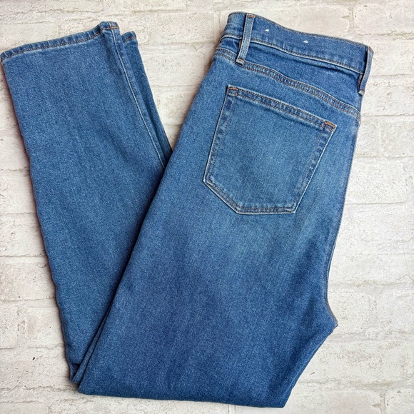 Ann Taylor Loft The Slim Blue Jeans Front Seams Down Legs EUC 8 - Picture 2 of 10